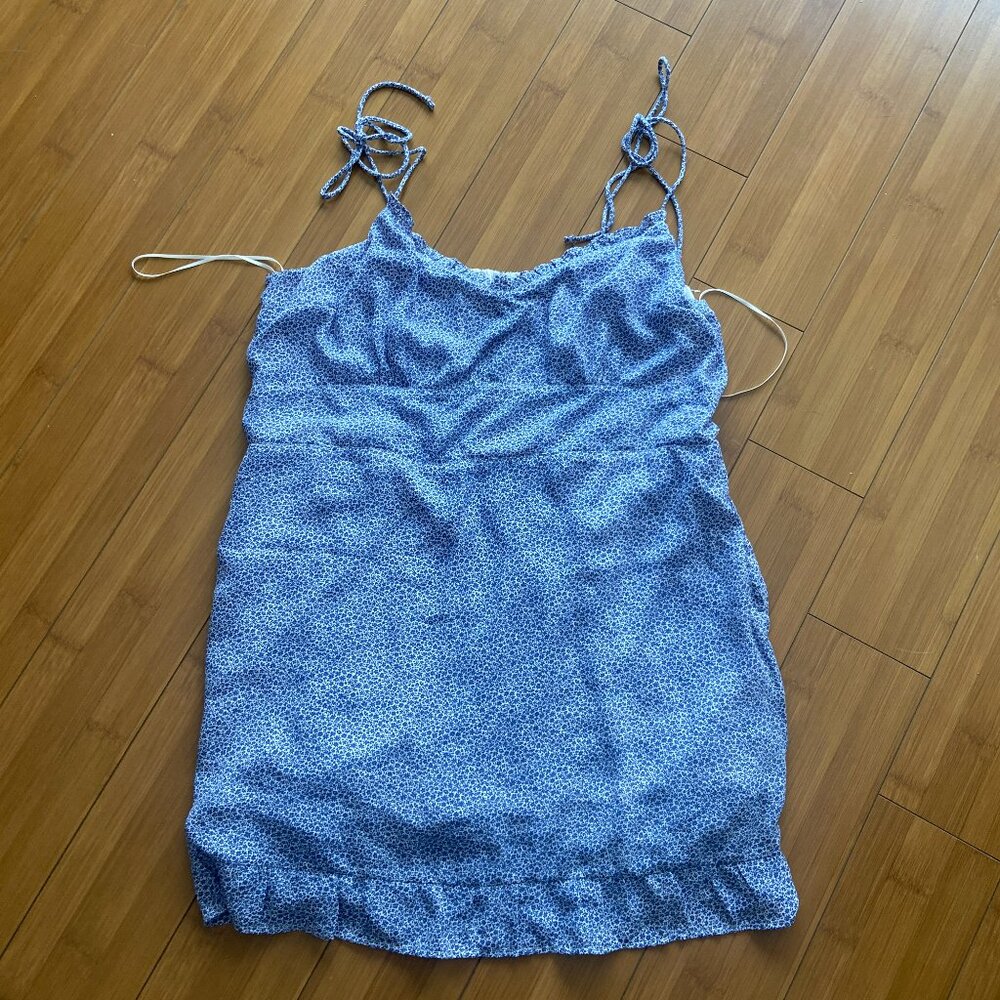 Abercrombie & Fitch Light Blue Printed Mini Dress